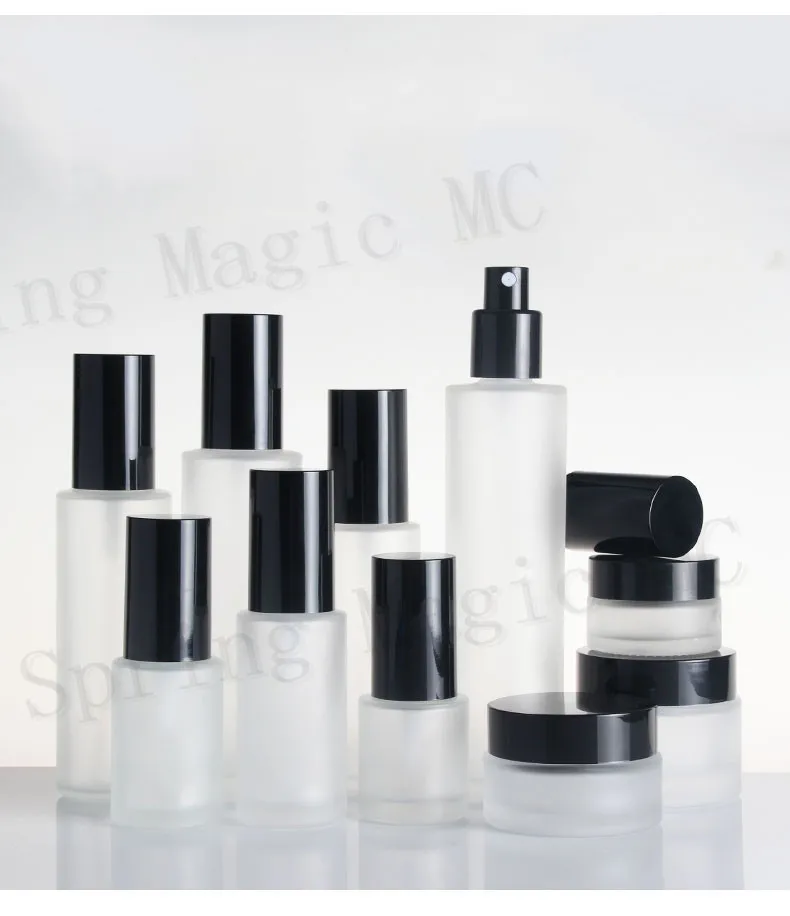 Бутылка для лосьона 20 мл с черным насосом/распылителем синие/зеленые/матовые