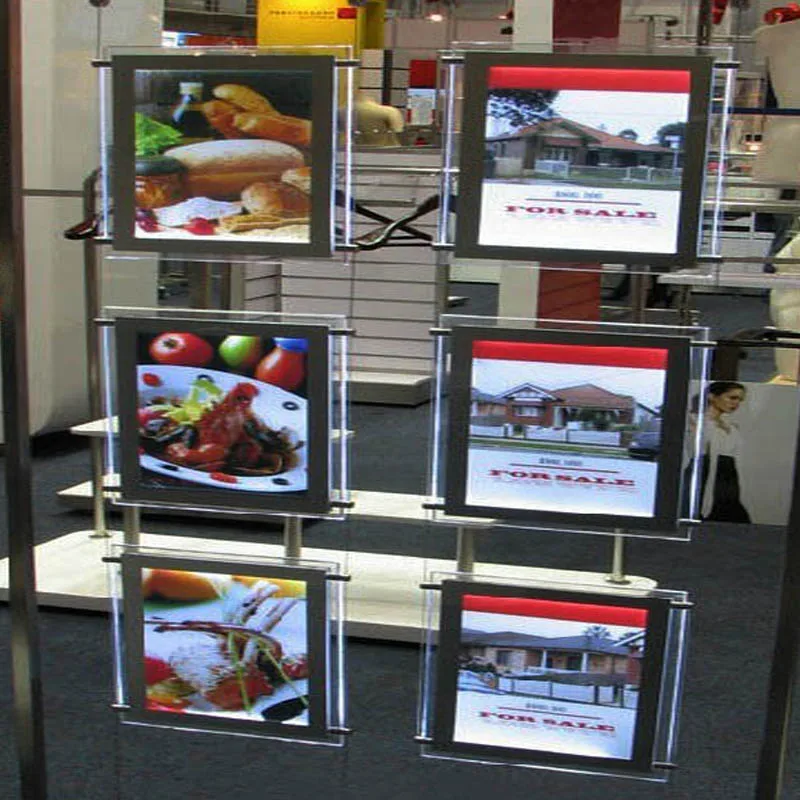 (Упаковка/10 шт.) двухсторонние дисплеи A3 для агентов недвижимости с подсветкой и