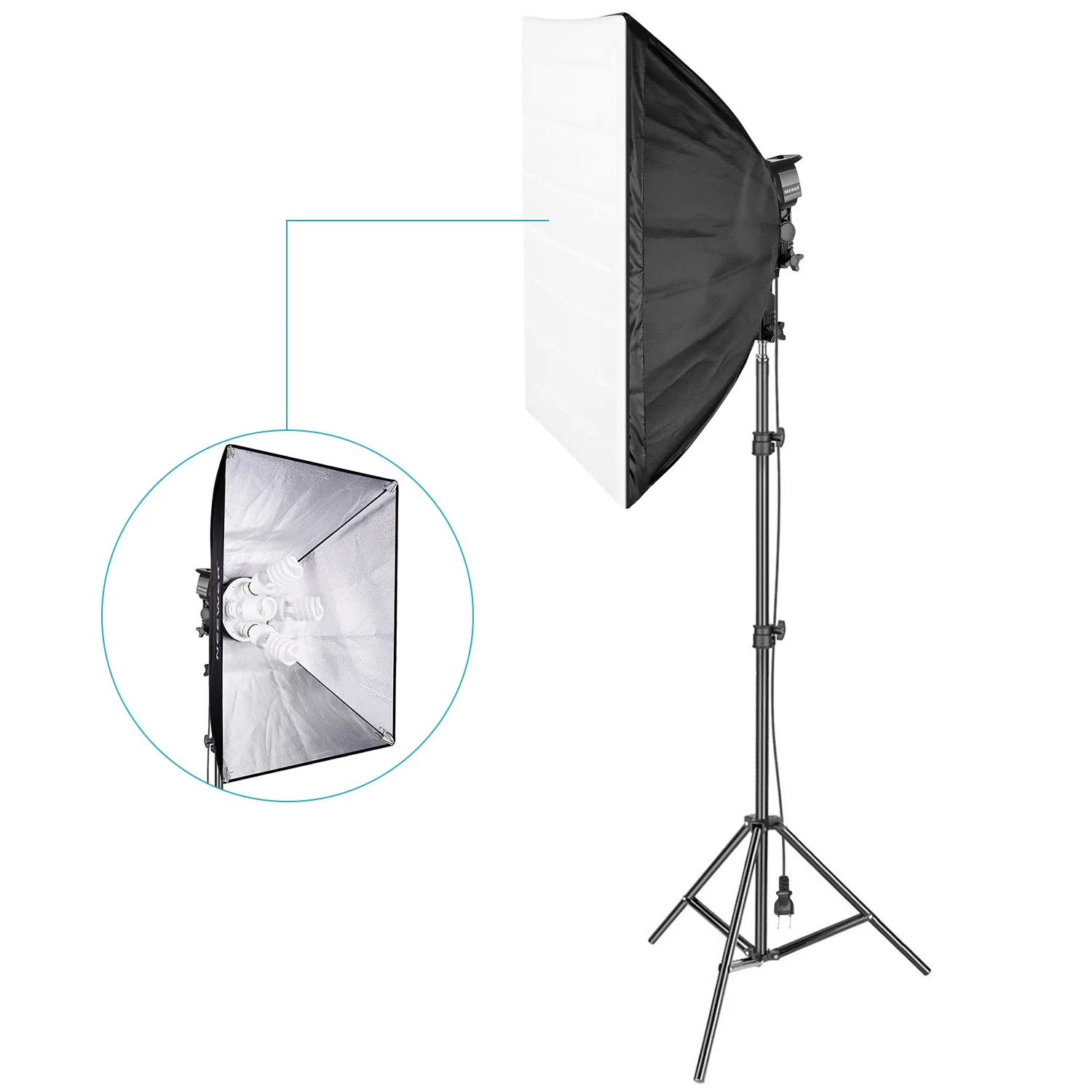 Neewer 800 Вт софтбокс для студийной фотосъемки комплект освещения: (1) 20x27 дюймов 4
