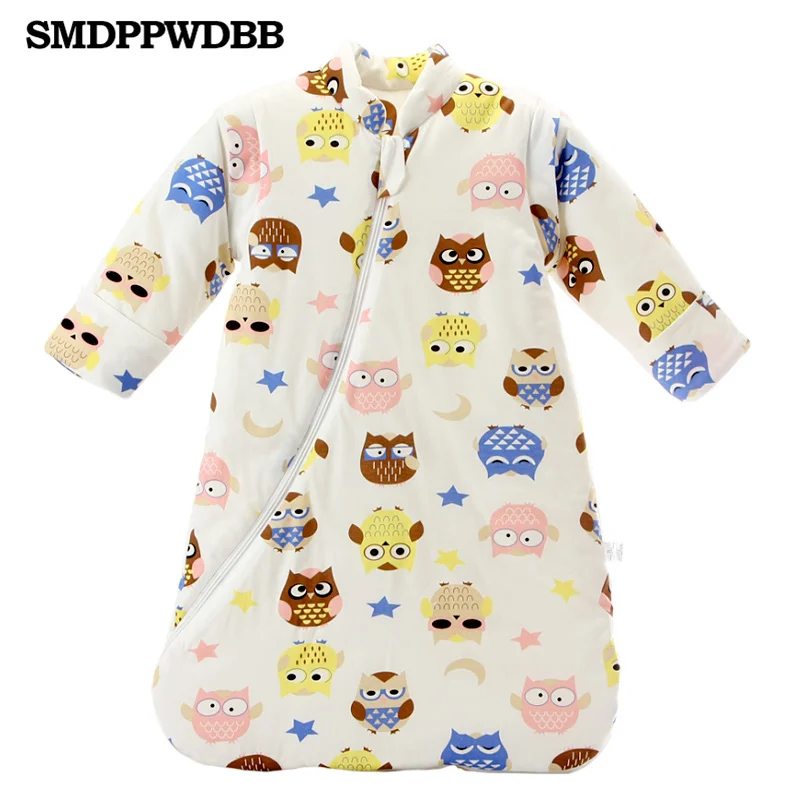 SMDPPWDBB спальный мешок для новорожденных уплотненный съемный рукав зимний из