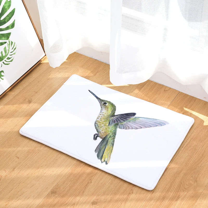 Домашний декор птицы 2 принт нескользящий коврик для спальни Гостиная Украшение