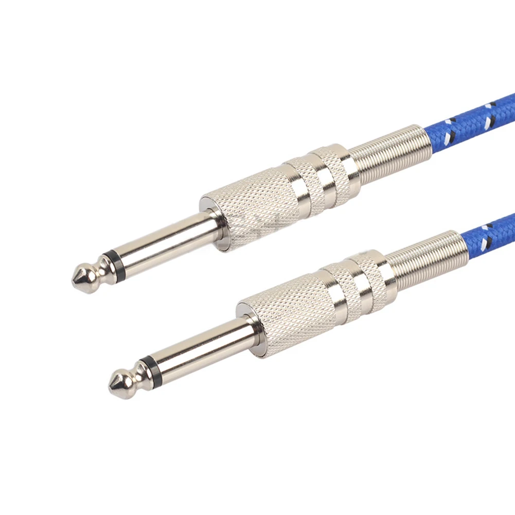 6.35mm Male to Male Plug Audio Cable Mono Channel Stereo Wire Electric Guitar