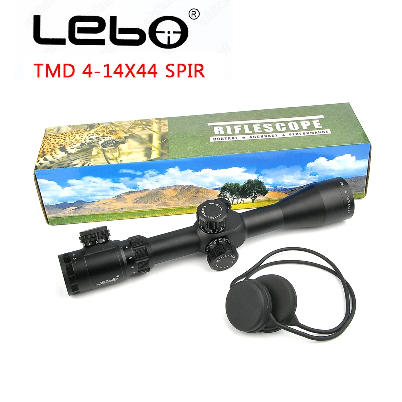 Тактический Оптический прицел LEBO 4 14X44 SPIR охотничьи прицелы с красной подсветкой