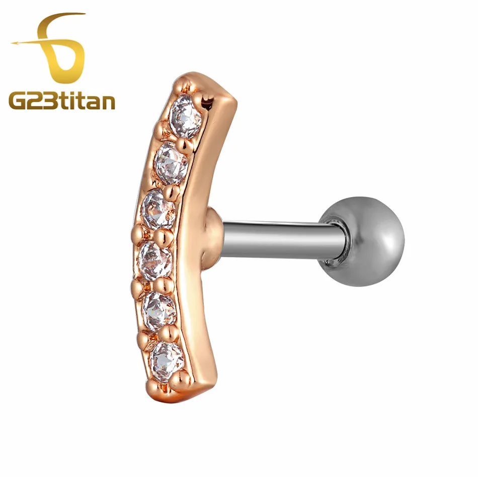 Ear Tragus Женские Мужские ухо траг Cartliage пирсинг для уха пирсинг Orelha Cartilagem Конч пирсинг Helix Rook Snug серьги ювелирные изделия для тела - Окраска металла: Ear Tragus