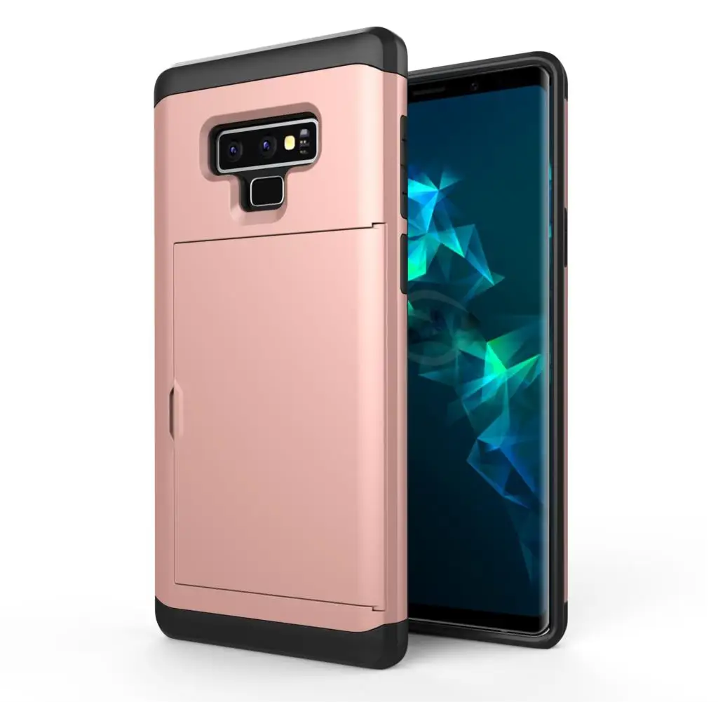 Противоударный чехол бумажник из ТПУ с отделением для кредитных карт Samsung Galaxy Note
