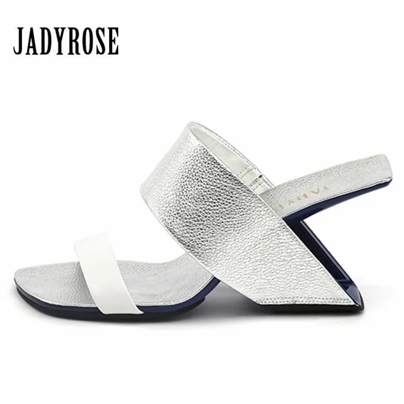 

Jady Rose Fashion Women Gladiator Slippers Casual Summer Sandals Fretwork Strange High Heels Beach Shoes Woman Peep Toe Pumps