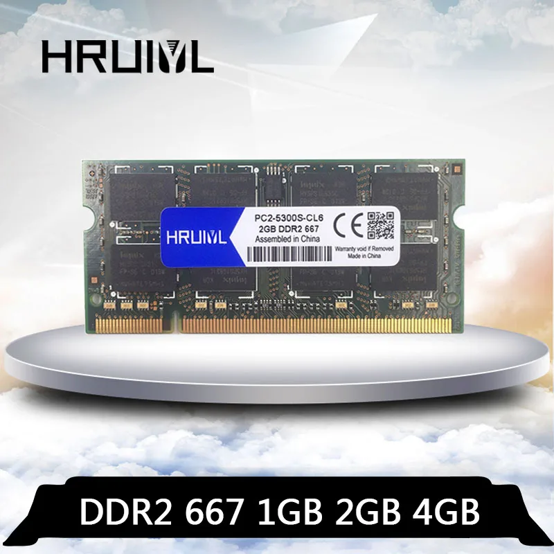 HRUIYL 5300 667 МГц DDR2 1 Гб 2 ГБ 4 PC2 DDR 1G 2G 4G для лэптоп ноутбук Память Ram Sodimm 8 В|Оперативная