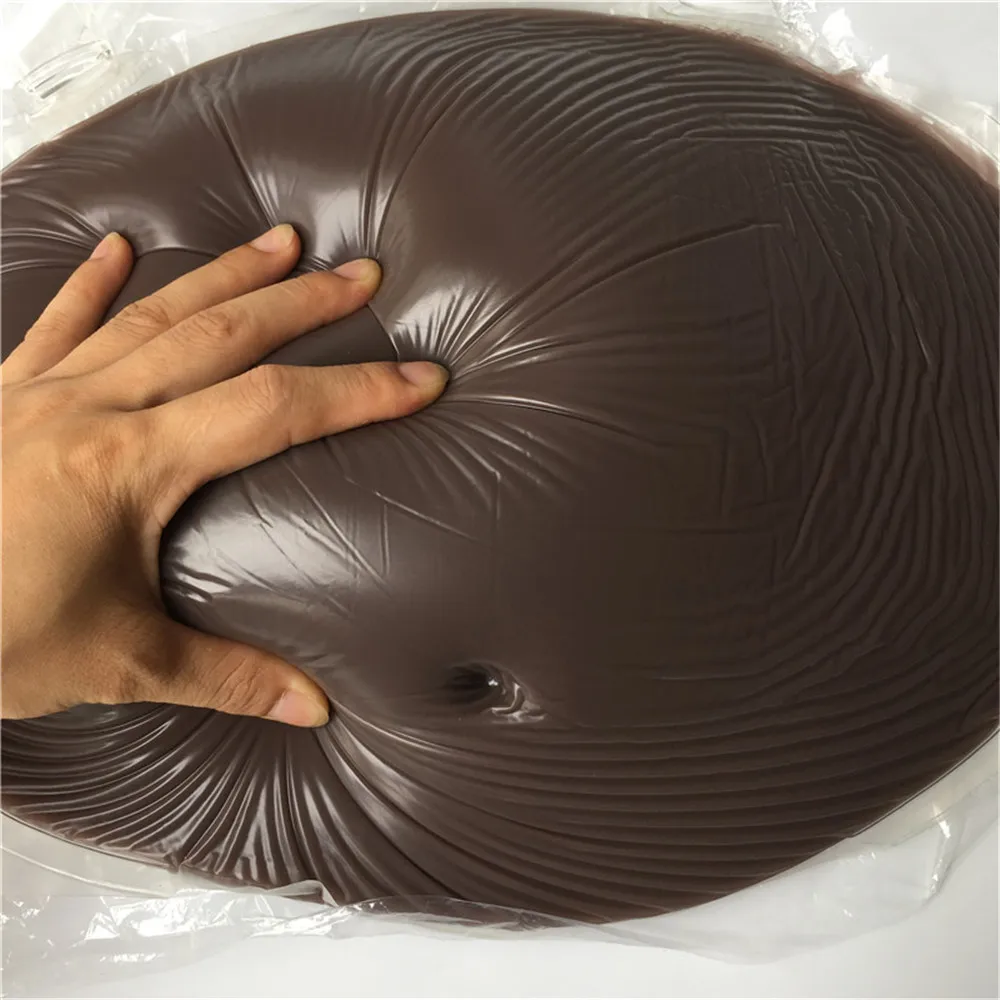 

3000g 8~10 months self adhesive silicone pregnant belly fake baby bump black chocolate color