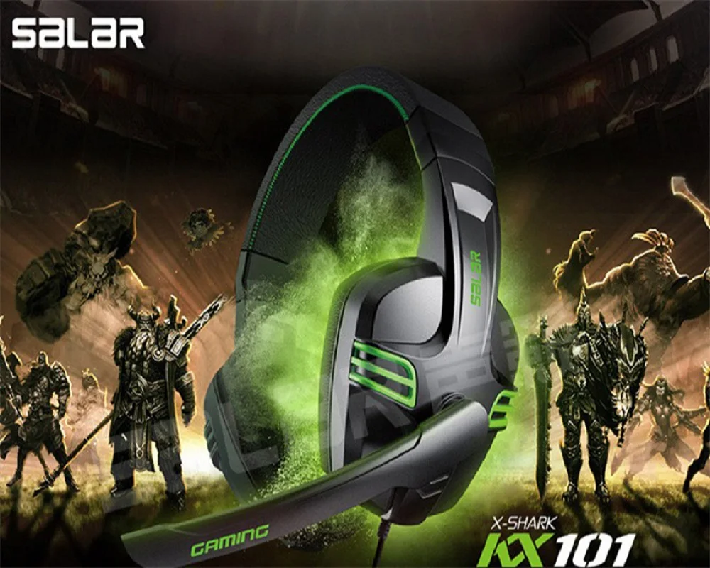 Salar KX101 игровая гарнитура 3 5 мм проводные наушники PC Gamer глубокий бас Игры стерео с