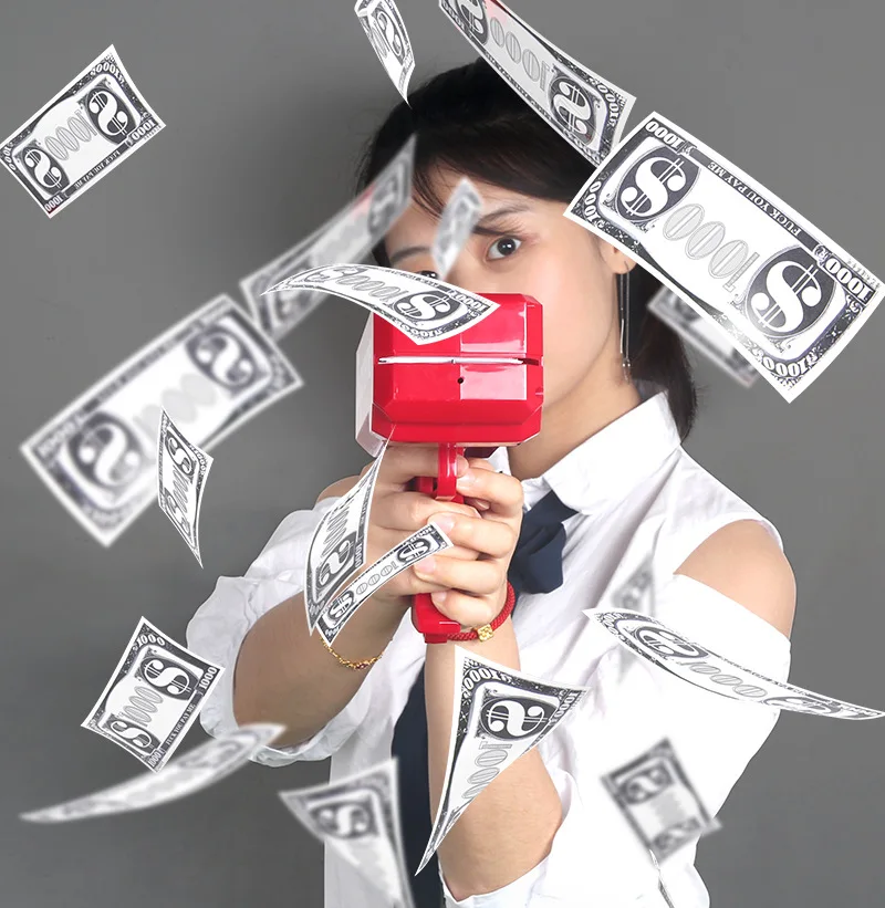 Новый пистолет для денег Make It Rain красная розовая игрушка рождественский подарок