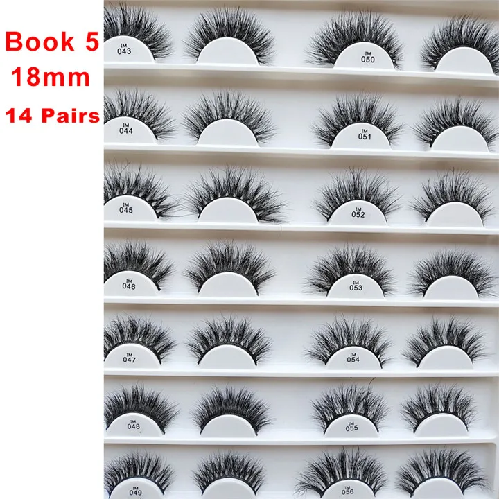 Book -5 14 Pairs Натуральные ресницы из меха норки Книга ручной работы накладные макияж ресниц 3d норковые ресницы книга поддельные искусственные ресницы искусственные фареты Maquiagem - Цвет: Book -5 14 Pairs