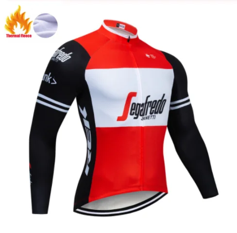 Winter jersey Испанская Мужская Зимняя Теплая Флисовая трикотажная одежда с длинным рукавом, набор трикотажных изделий для велоспорта, тренировочная одежда для велоспорта - Цвет: Winter jersey