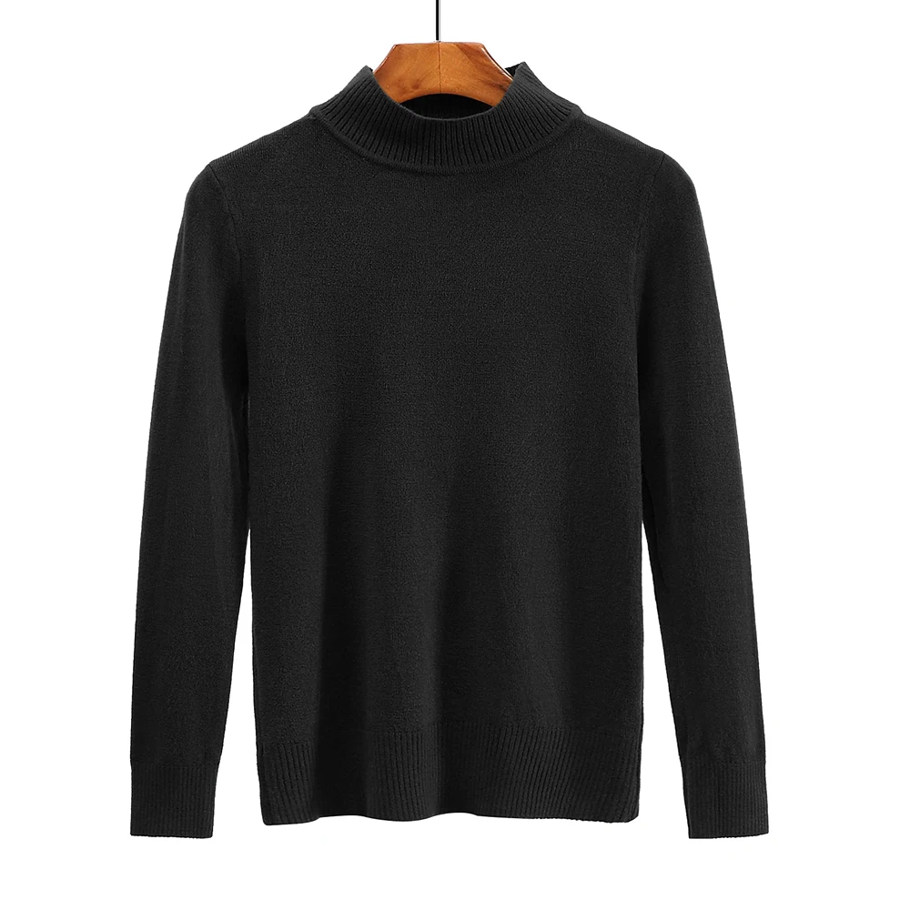 Winter 2018 Christmas women red long sleeve sweater Slim turtleneck Pullover Black Tops woman female Knitted warm gift | Женская одежда