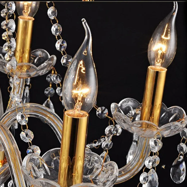 

Modern LED crystal chandeliers lighting living room hanging lights European suspension fixtures bedroom suspended lamp
