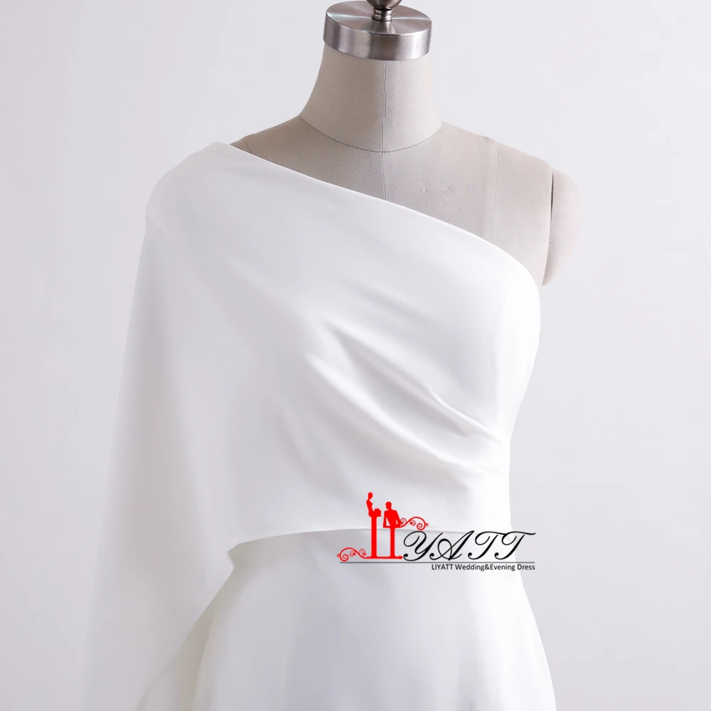 Белое платье на одно плечо для выпускного вечера 2017 мусульманское вечернее