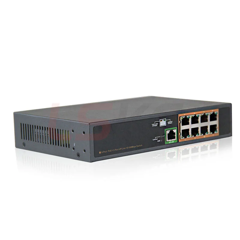Сетевой коммутатор для IP-камеры 8 каналов Поддержка IEEE 802.3af 48 В | Безопасность и