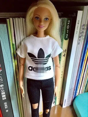 1/6 blyth Кукла Одежда Аксессуары blyth 30 см Кукла Одежда Аксессуары модная футболка+ джинсы для куклы Барби