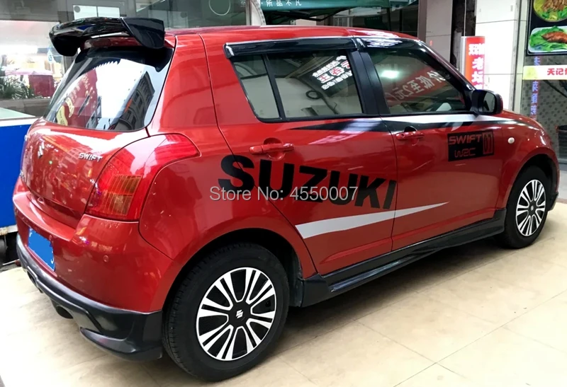 Для swiфт спойлер Высокое качество ABS Материал заднего крыла для Suzuki swift спойлер 2007 2008 2009 2010 2011 2012 2013