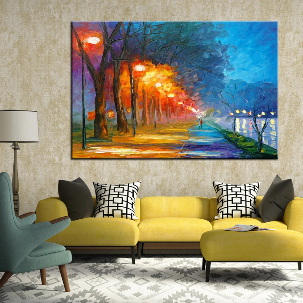 Arthyx Искусство Ручная роспись холст Картина маслом Современный абстрактный нож