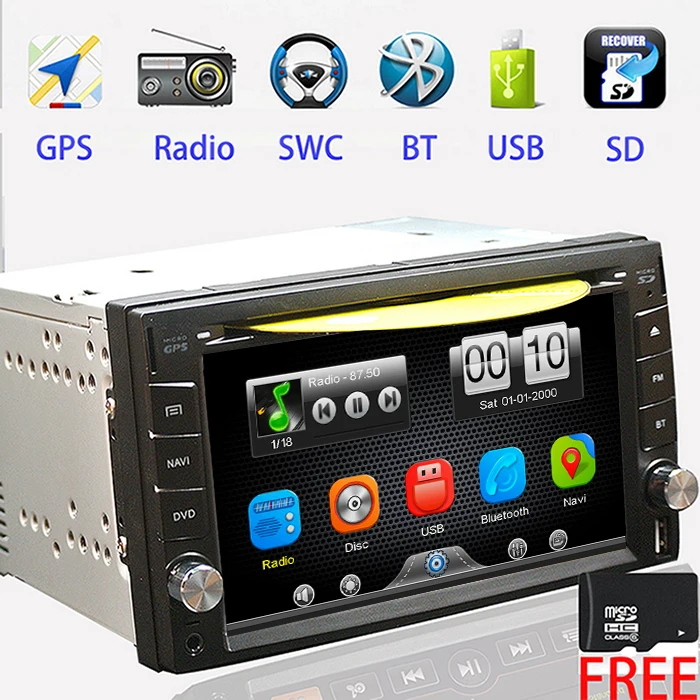 Автомобильный DVD плеер GPS радио Bluetooth 2din универсальный для телефона Qashqai x trail juke