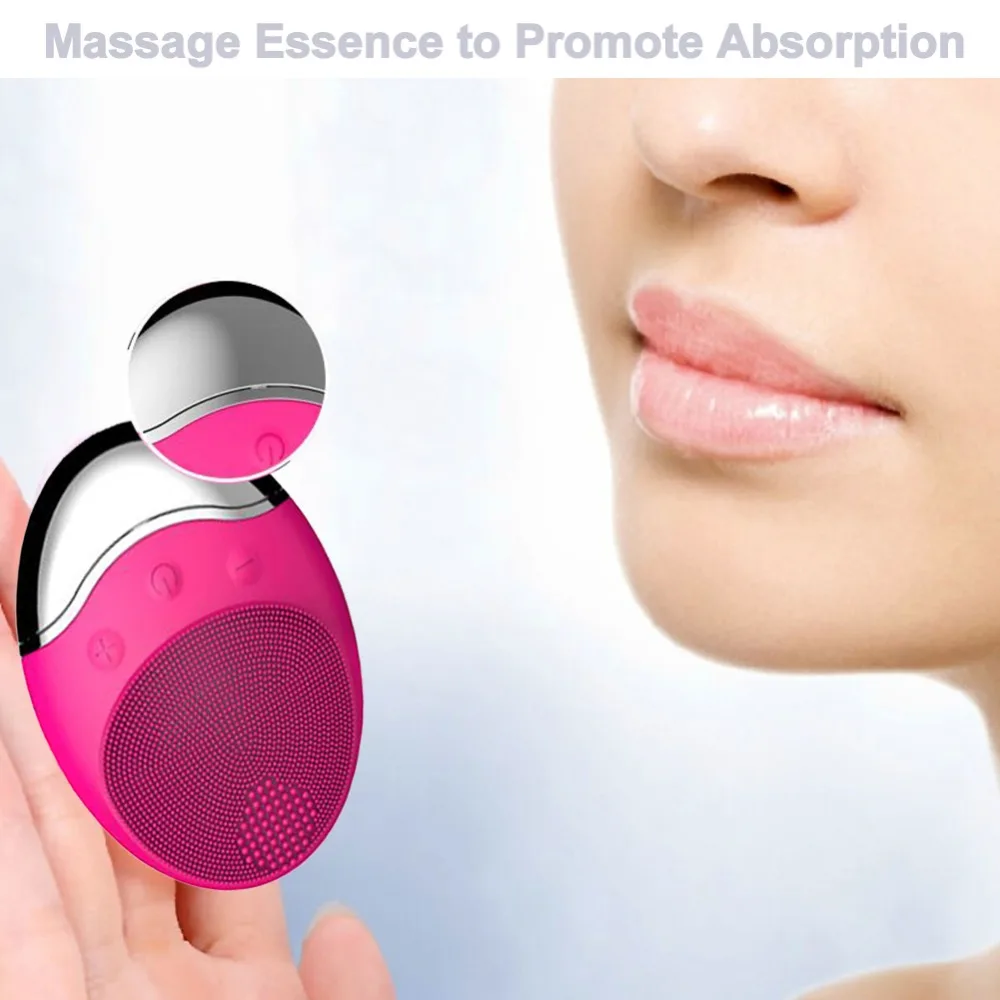 Щетка для очистки лица Электрический инструмент чистки силиконовый прибор мытья