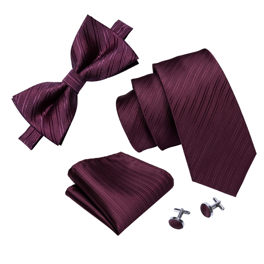 

Новый Барри. Ван 100% шелк красный однотонный галстук-бабочка 8,5 см галстуки для мужчин свадебные жениха регулируемые бабочки платок запонки ...