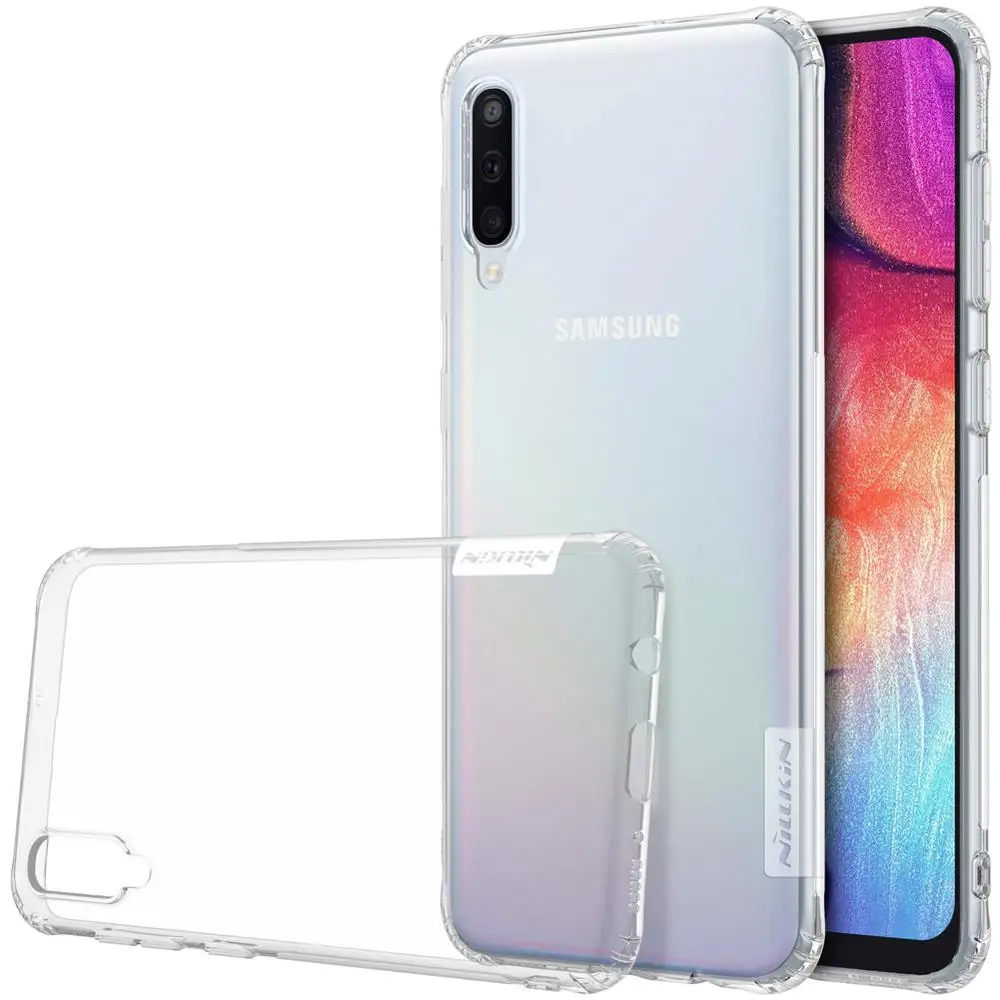 Прозрачный Для samsung Galaxy A50 A30S A50S чехол Nillkin TPU 0,6 мм ультра тонкий силиконовый прозрачный чехол для samsung A50 A70 A30 чехол для телефона - Цвет: Прозрачный