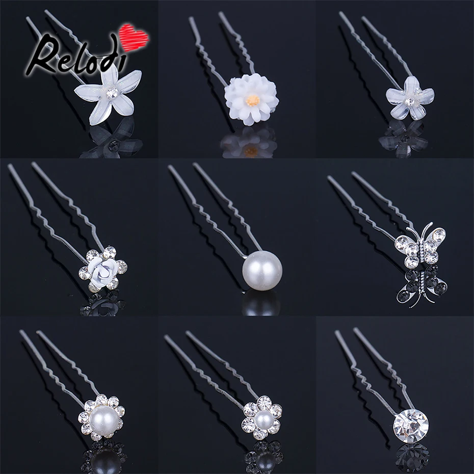 Relodi вилка заколки жемчужные цветочные волосы оплетка головной убор невесты