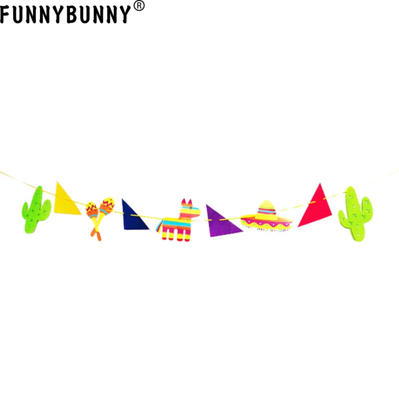 FUNNYBUNNY Pinata Тема Вечеринка Pull Flower Альпака бумага Flag красочный Rave вечеринка с днем