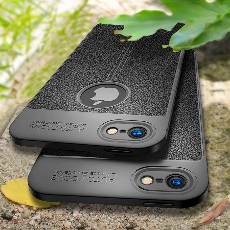 VOVTA Fitted Cases for iphone 5s 5 se case silicone black dirt-resistant cover luxury Litchi Leather |