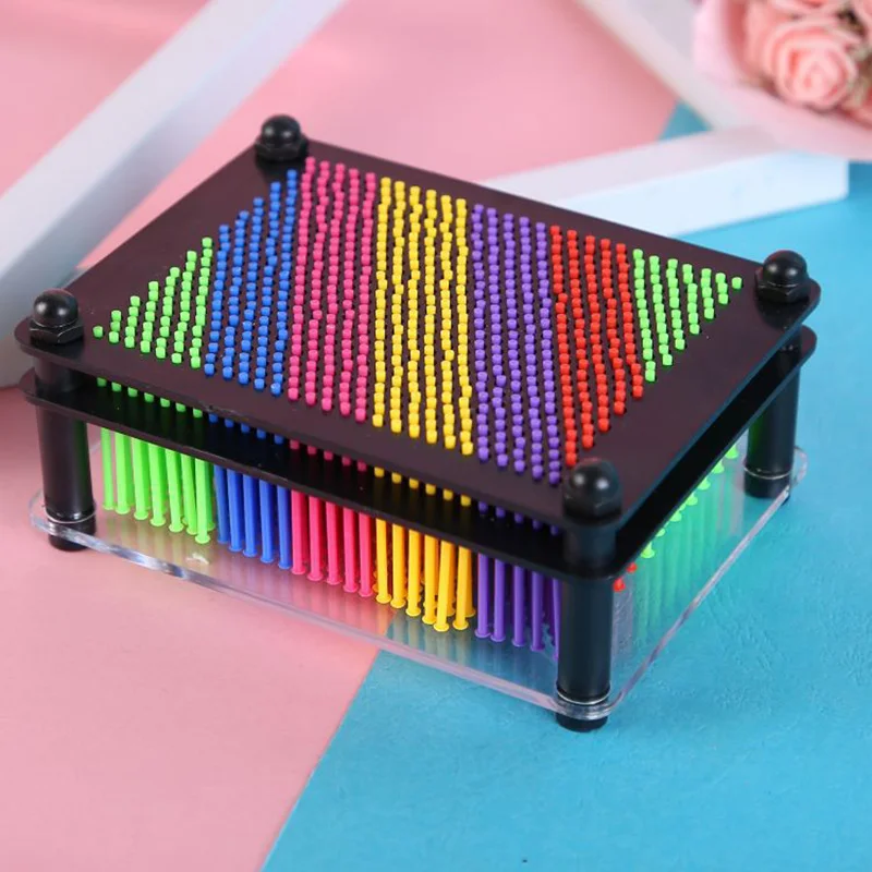 Радужная пластиковая квадратная ручная печать 3D клон модель украшения