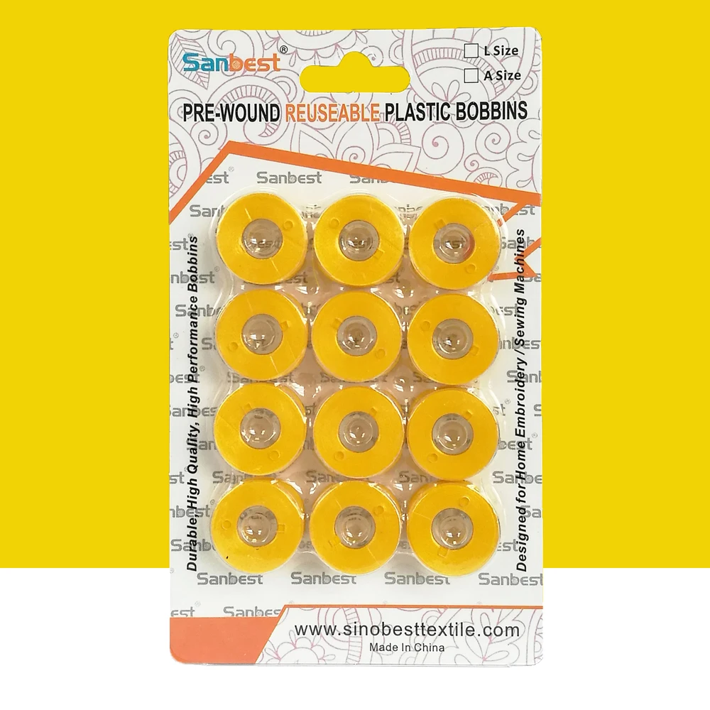 Sanbest многоцветные предварительно обмотанные шпульки для вышивания нитей машины