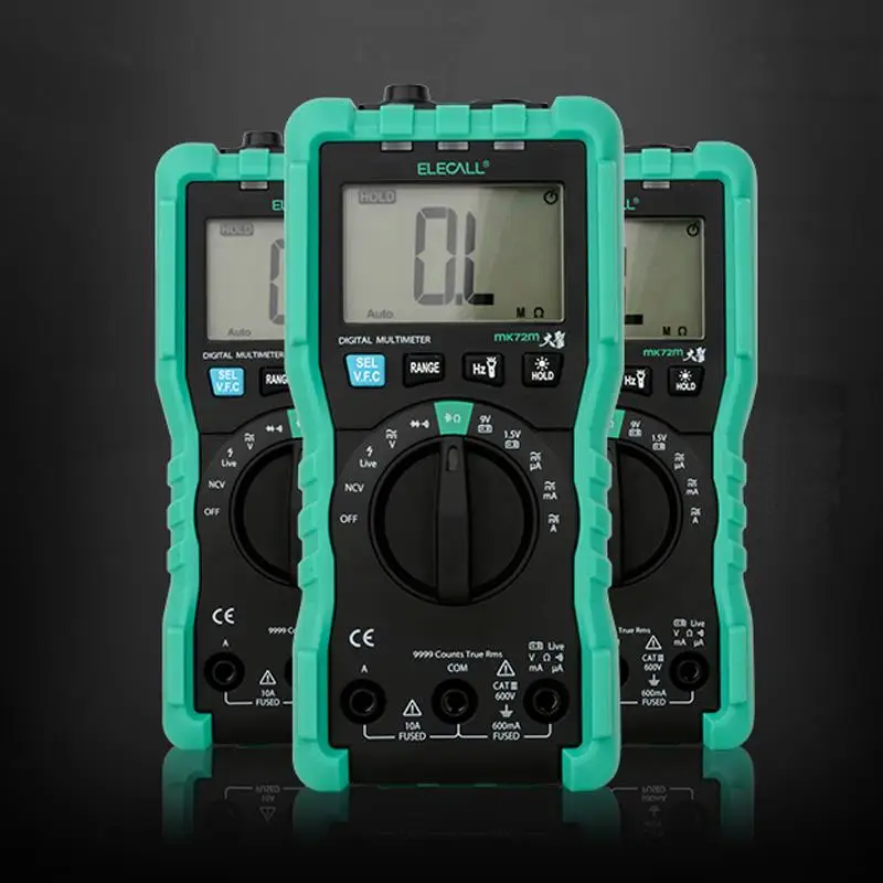 ELECALL MK72M мини цифровой мультиметр тестовый метр true RMS Многофункциональный тестер сопротивления конденсатора multimetro Кабельные зонды