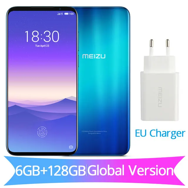 Global Blue Meizu 16 s 6G 128 ГБ Snapdragon 855 Смартфон Android NFC телефон Глобальная версия Meizu16 s 48MP 20MP камера Amoled Супер экран - Цвет: Global Blue