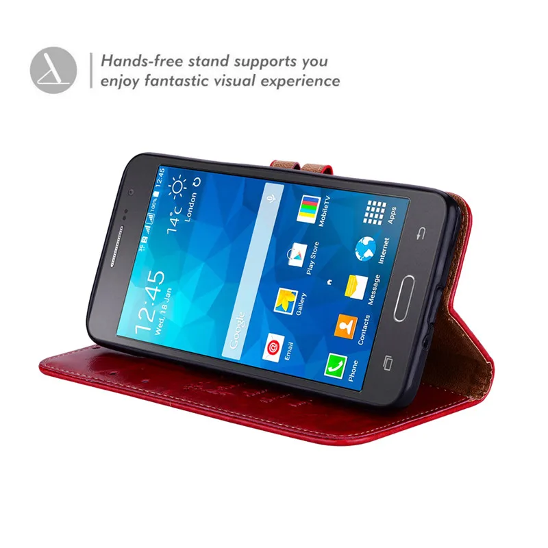 Чехол с откидной крышкой для роскошный кожаный чехол samsung Galaxy Grand Prime Duos G530 G530F G530H