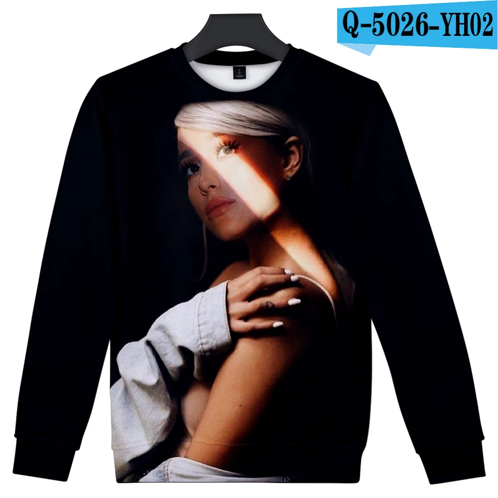 Ариана Гранде толстовки Harajuku мода 3d Priting God Is A Woman кофты Kawaii пуловер женский/мужской Свободное пальто - Цвет: Серебристый