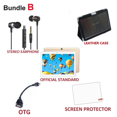 Bundle B 10,1 ''VOYO Q101 4G телефонный звонок планшетный ПК MTK6753 Восьмиядерный ips 1920*1200 Android 7,0 LTE WCDMA GSM Dual-SIM 2 Гб Ram 32 Гб Rom - Комплект: Bundle B