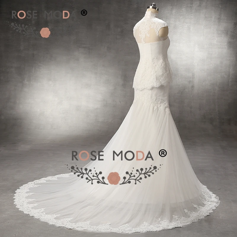 Розовое платье без бретелек Русалка свадебное со съемной кружевной курткой два