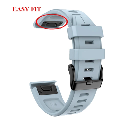 Sea Blue 20 22 26 мм силиконовый ремешок Easyfit для часов Garmin Fenix 5X5 5S 3HR 5X 5Plus Forerunner 945 быстросъемный ремешок на запястье - Цвет: Sea Blue