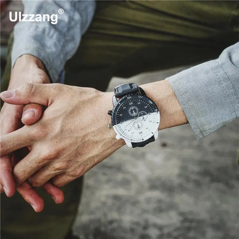 Hot Ulzzang New Sport Running 3 Eyes Soft Rubber Quartz Wristwatches Wrist Watch for Men Male Boy Students | Наручные часы