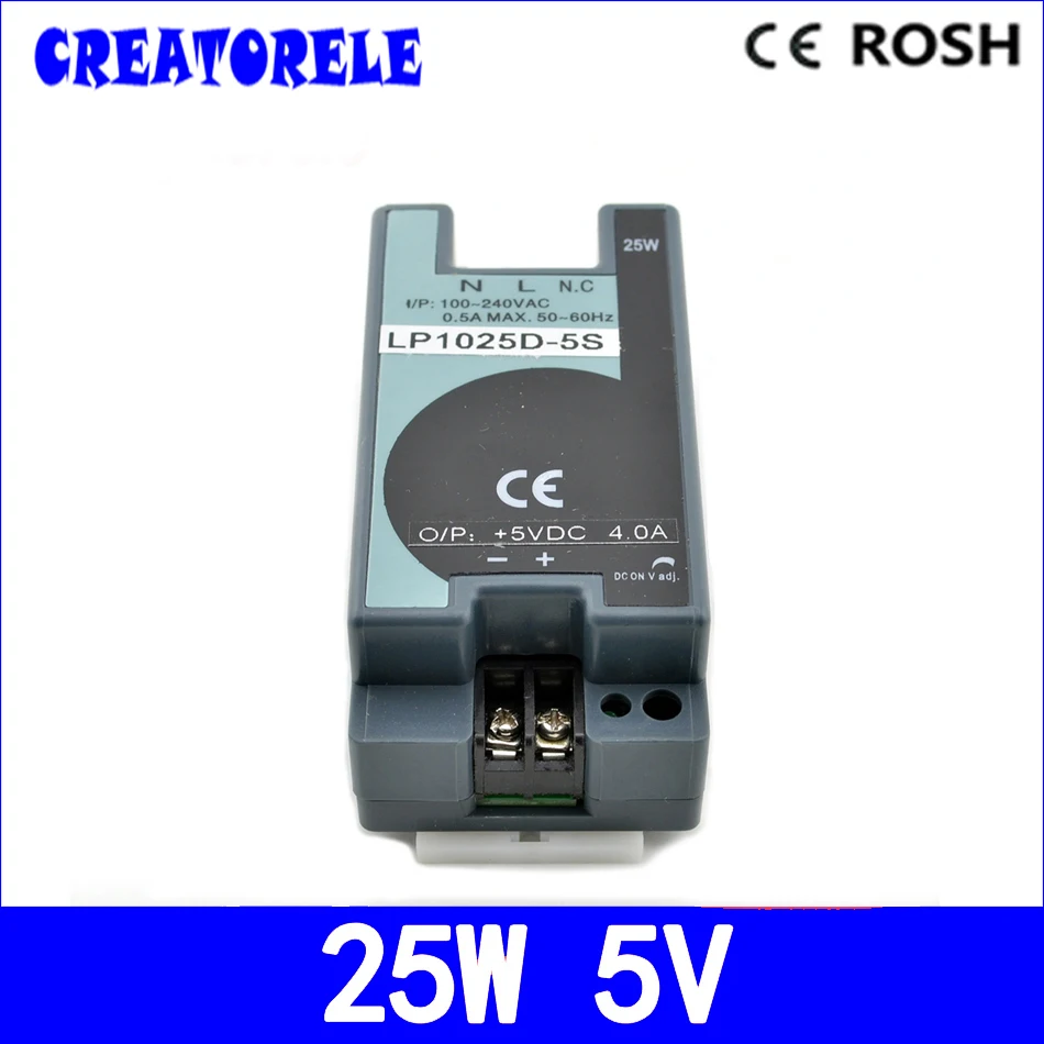 Мини драйвер для Din рейки 25 Вт 5 В А|5v 5a|volt powervolt power supply |