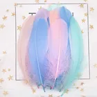 Гусиные перышки сделай сам, 10-15 см, лебединые перышки, пушистые Помпоны для свадьбы, шляпы, аксессуары для волос, ремесло