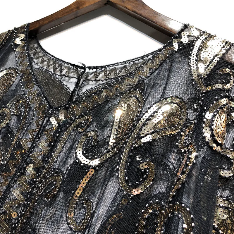 

Hot Women Scarves Embroidery Shawl Beaded Vintage Mesh Scarf Wraps for Dress GPD8896