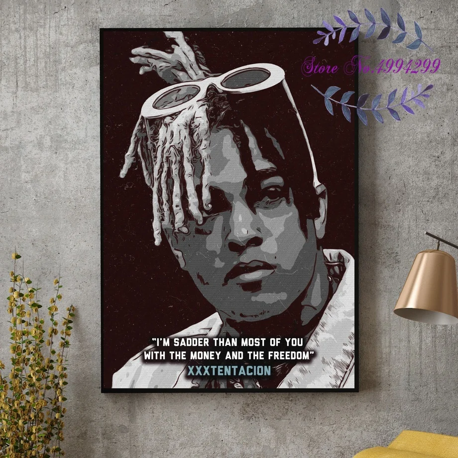 XXXTentacion Rap хип-хоп музыка звезда певица плакат холст искусство печать домашний