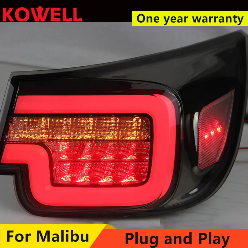 brown colour KOWELL автомобильный Стайлинг для Chevrolet Malibu 2011- задний светильник s светодиодный задний фонарь DRL+ сигнал+ тормоз+ задний светильник - Цвет: brown colour