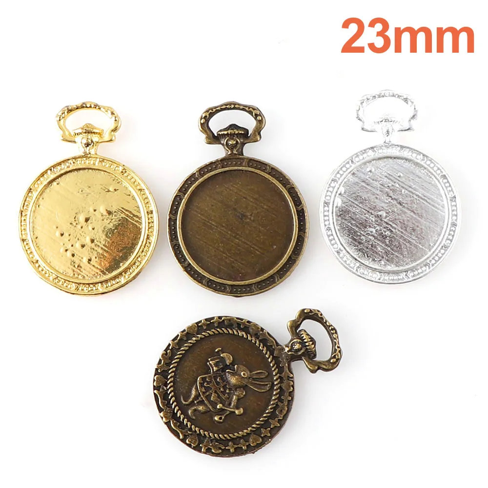 5 шт. карманные часы ретро башня выпуклая основа установка пустая тисненая