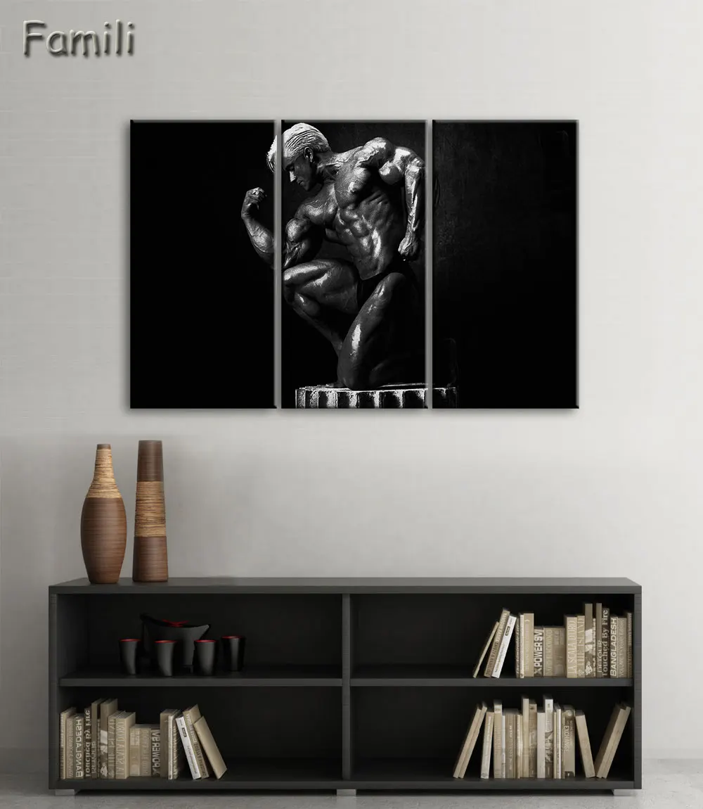 3 шт. плакаты для фитнеса бодибилдера без рамы | Дом и сад