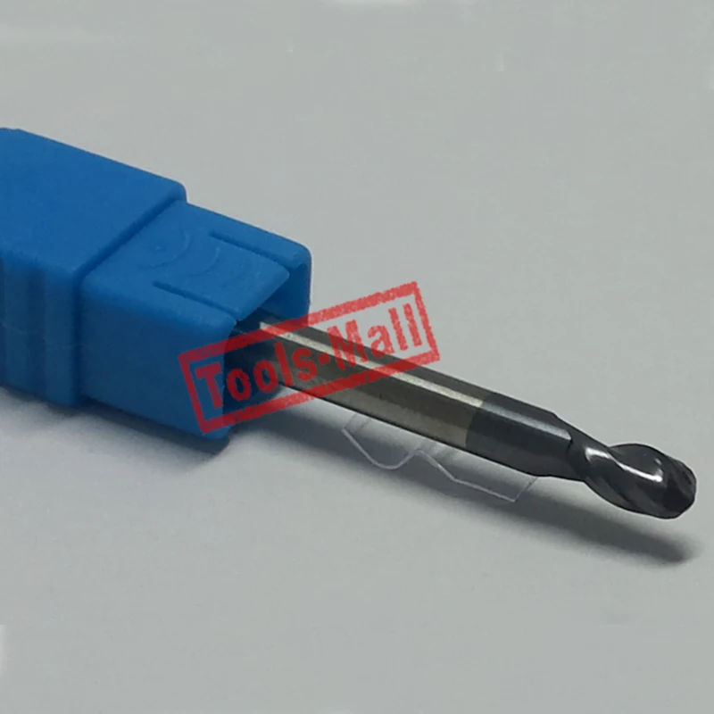 

1pc radius=2mm 2 Flutes hrc45 R2*8*D4*50 solid carbide Ball nose End Mill CNC router bits tools Milling cutter