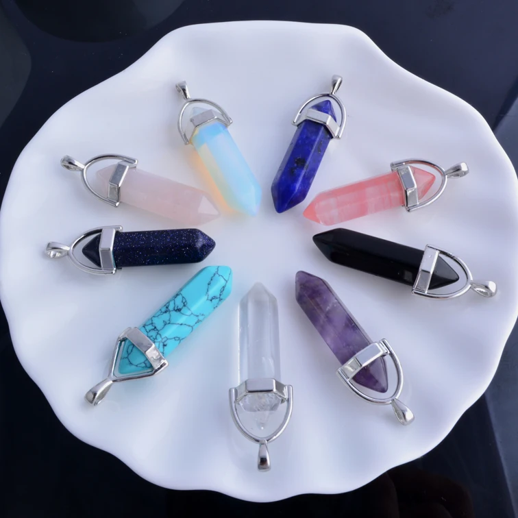 10 шт./лот шестиугольная с украшением в виде кристаллов острым носком белый