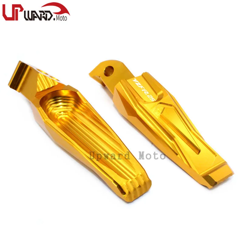 

For YAMAHA YZF-R25 YZFR25 YZF R25 Motorcycle CNC Aluminum Passenger Footrests Rear Foot Pegs With logo